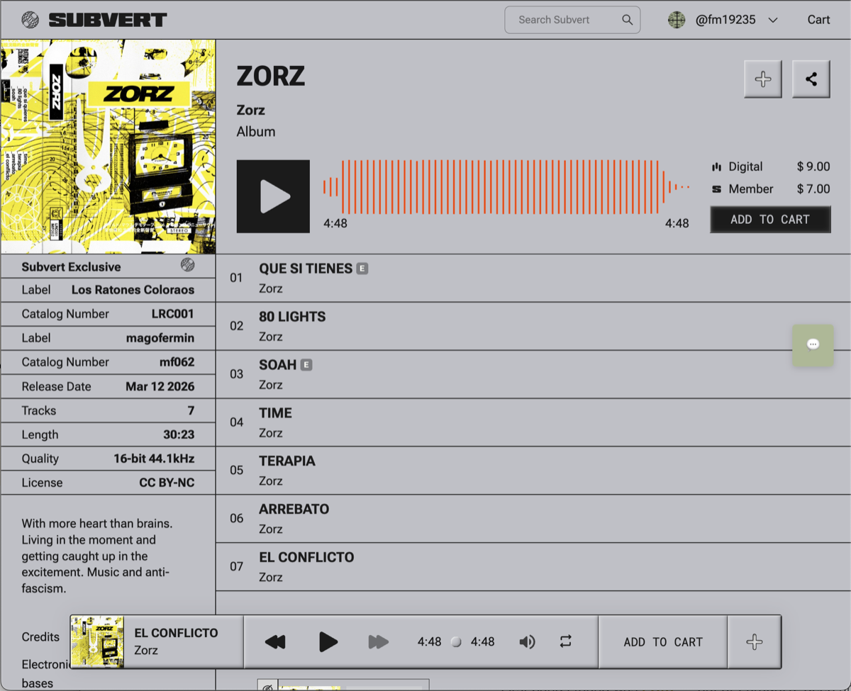 ZORZ on Subvert.fm